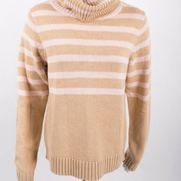J.Crew Women's Turtleneck Sweater Medium Striped - Picture 1 of 6